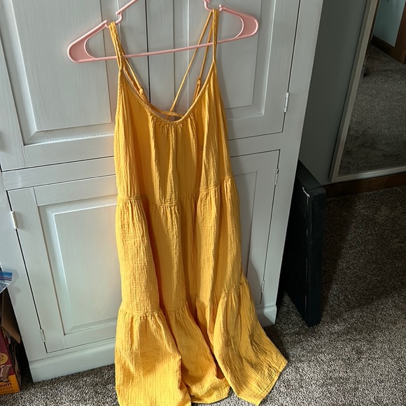 Free Assembly Yellow Midi Sundress Size Medium - Picture 2 of 4
